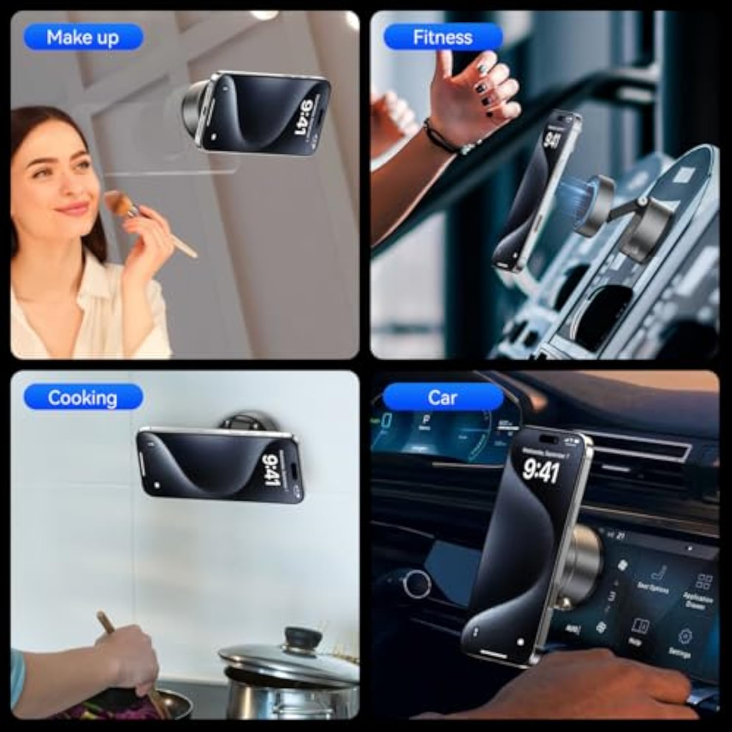 360° Magnetic Suction Car Phone Holder for iPhone 12-16 Series Hands-Free