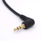 Short 3.5Mm Right Angle Cable, Gold Plated 90 Degree 3.5 Male To Male Audio Stereo Jack Plug Car Aux 3-Pole Trs (20 Cm)
