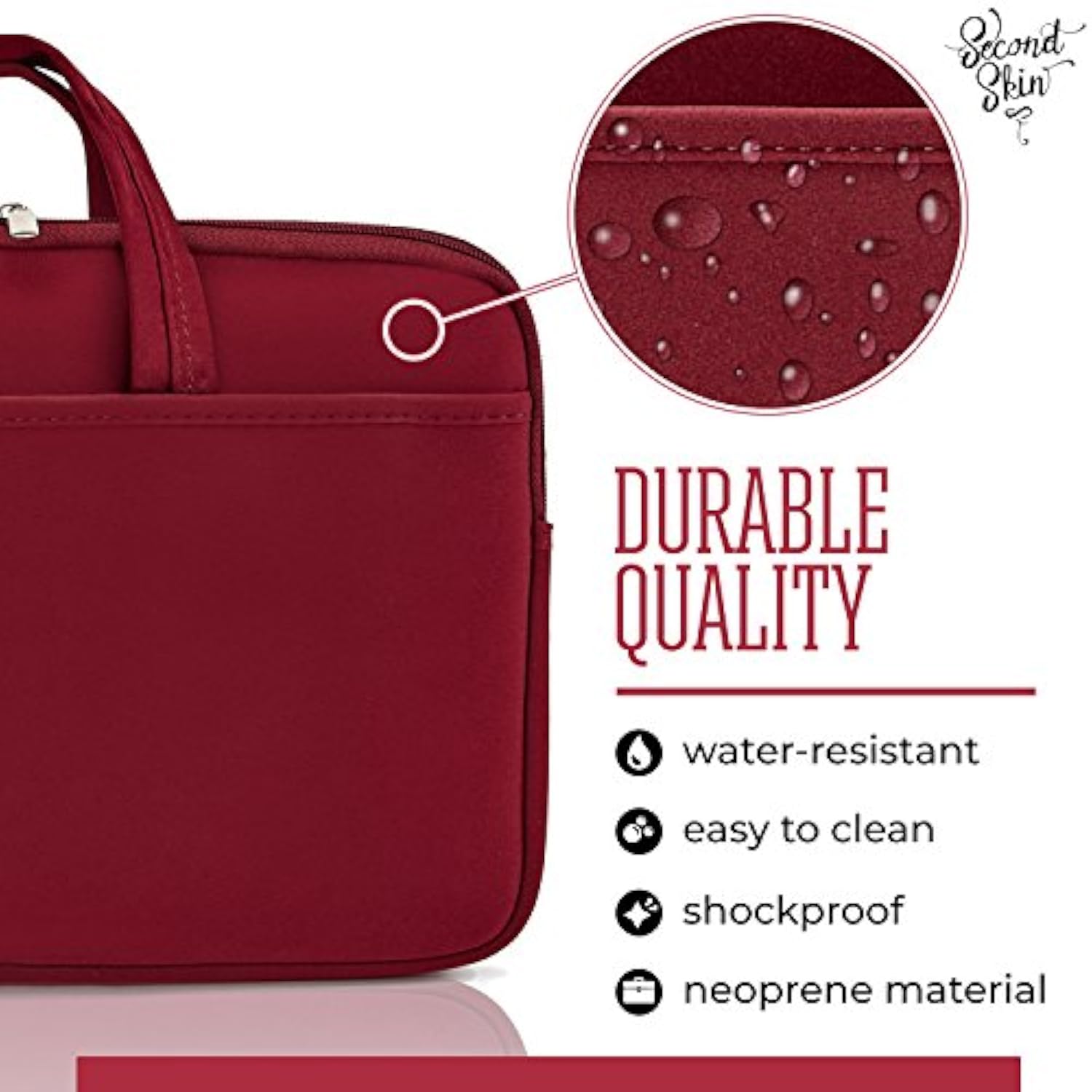 | MacBook Sleeve Laptop case | 13.3" Waterproof Laptop Bag, Protective Drop-Proof Case for Macbooks, Notebooks, or Ultrabooks, Slim with Carrying Handles & Extra Storage Pockets.