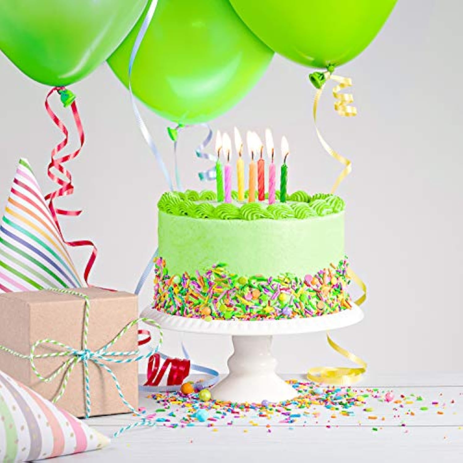 48 Pieces Neon Green Balloons Green Lime Latex Balloons For St Patrick'S Day Baby Shower Gender Reveal Birthday Wedding Graduation Jungle Safari Party Decorations