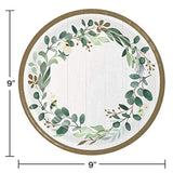 Eucalyptus Greens I Do Bridal Shower Plates And Napkins Wedding Set (64 Pieces)