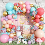 Pastel Balloon Arch Kit – Multicolor Macaron & Metallic Balloons for Birthday or Baby Shower Decor