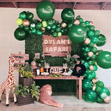 110pcs Dark Green Balloon Garland Kit – Assorted Sizes for Party, Baby Shower & Graduation