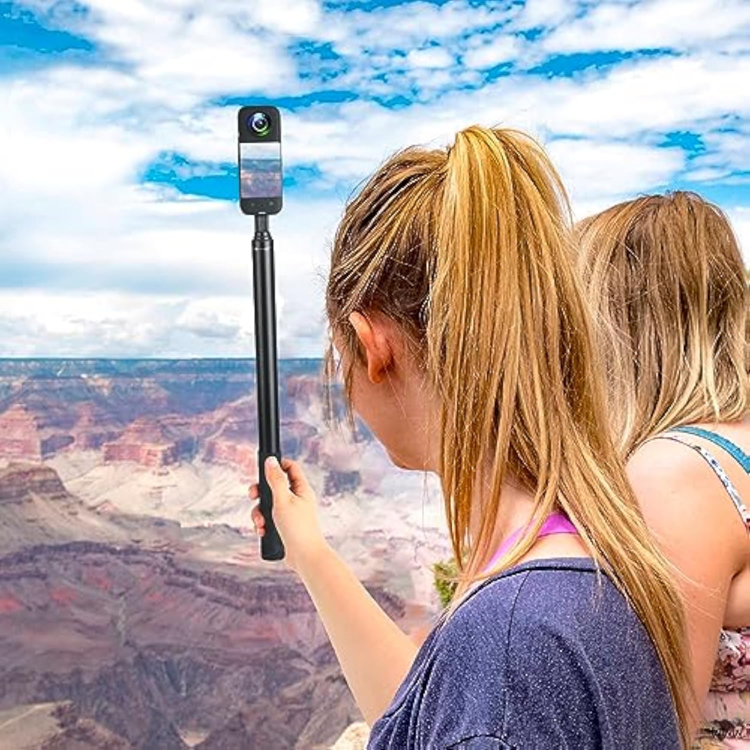 61.8in Insta360 Invisible Selfie Stick with Tripod for Action Cameras Aluminum