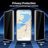 3+2 Pack Privacy Screen Protector And Camera Lens Protection For Galaxy S25 5G, Anti-Spy 9H Hardness Support Fingerprint Unlock Tempered Glass Screen Protector For Samsung Galaxy S25
