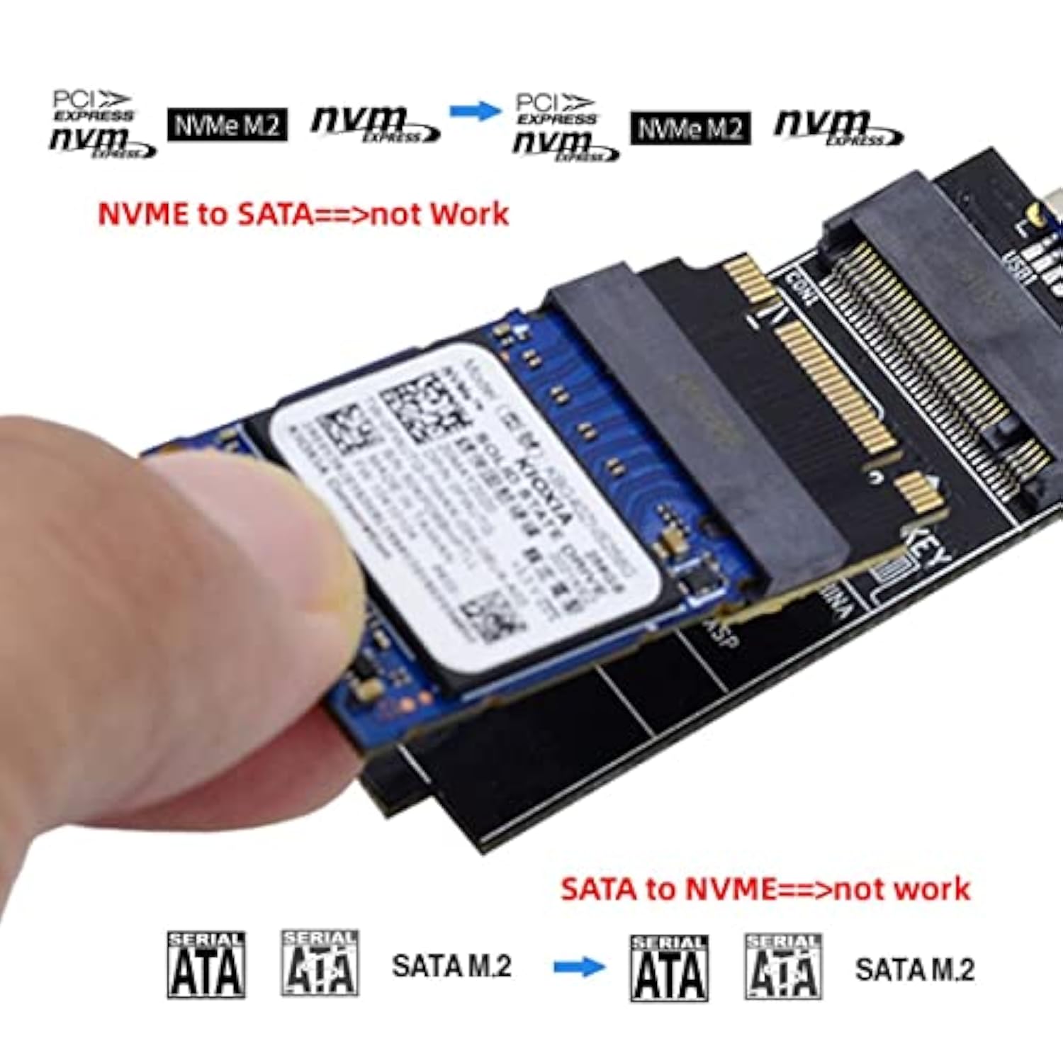Cy M.2 2230 To 2242 Extension Adapter,Ngff B+M Key Nvme M-Key 2230 To 2242 Mal