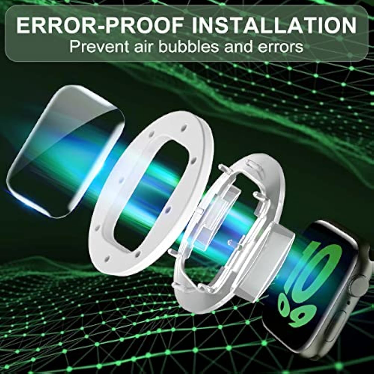 Compatible For Watch Seires 9 8 7 Screen Protector 45Mm, Tempered Glass ???????? ?????????????????? Full Coverage Bubble Free Hd Film For Iwatch Seires 9/8/7 45Mm - 2 Pack