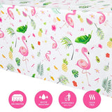 Flamingo Tablecloth - 2 Pcs 108''X 54'' Summer Hawaiian Table Cloths Flamingo Birthday Decorations Tropical Luau Table Cover For Kids Girls Picnic Beach Party