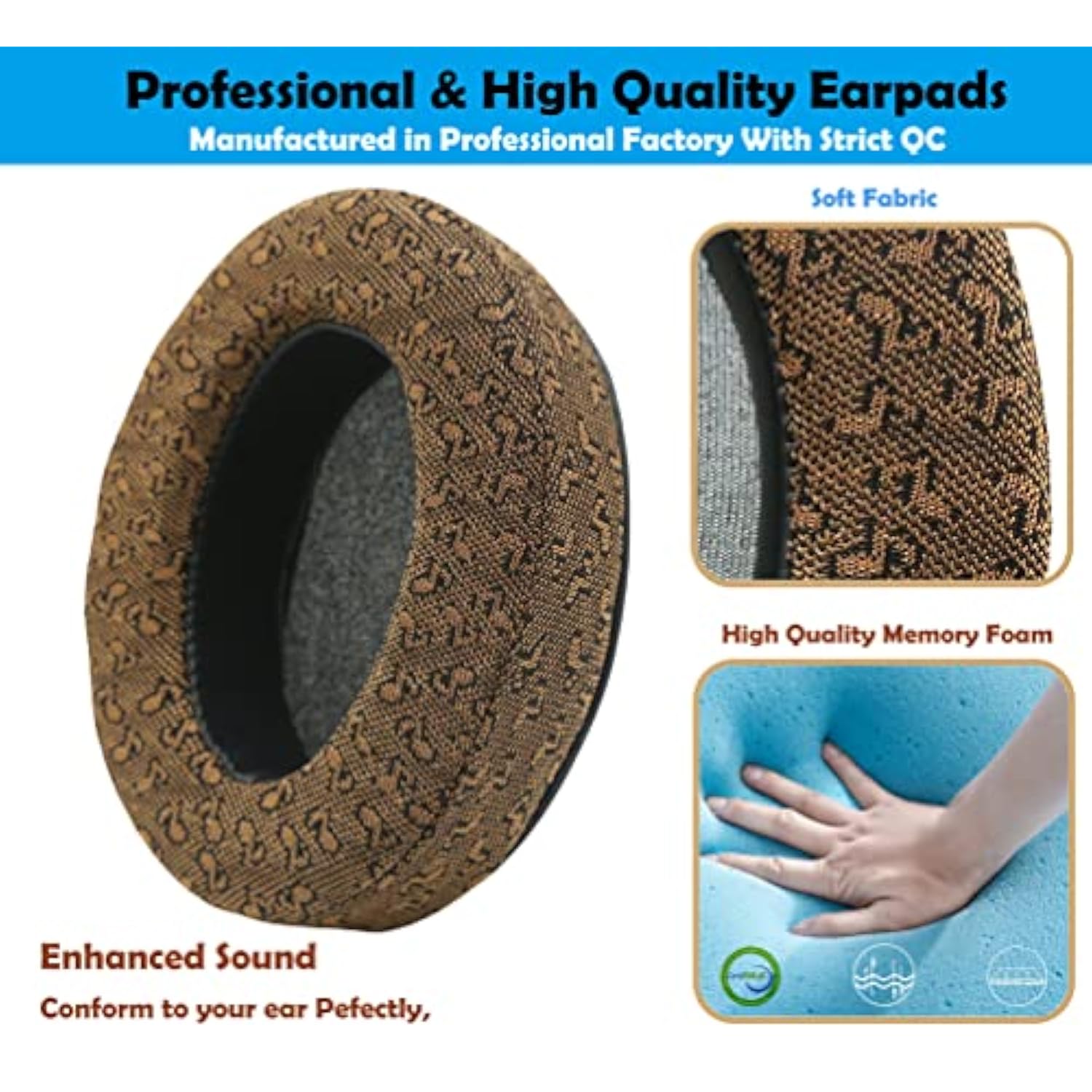 Premium Headphone Earpads Headset Cushions Replacement Ear Pads Compatible With Audio-Technica M40X M50 M50X Msr7/Fostex T50Rp/Mdr 7506/Hyperx Cloud Alpha Hyperx Cloud Headset