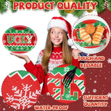 50Pcs Christmas Ugly Sweater Oval Plates 11 Inch Merry Christmas Ugly Sweater Tableware Set Disposable Xmas Tacky Sweater Dinnerware For Xmas Party Home Winter Holiday Decor Supplies