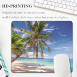 Blue Beach Mouse Pad Ocean Mousepad Desk Cute Green Tropical Palm Tree Mat Nature White Cloud Scene Aesthetic Large Small Square Office Accessories Laptop Wireless Travel Medium Gaming Computer