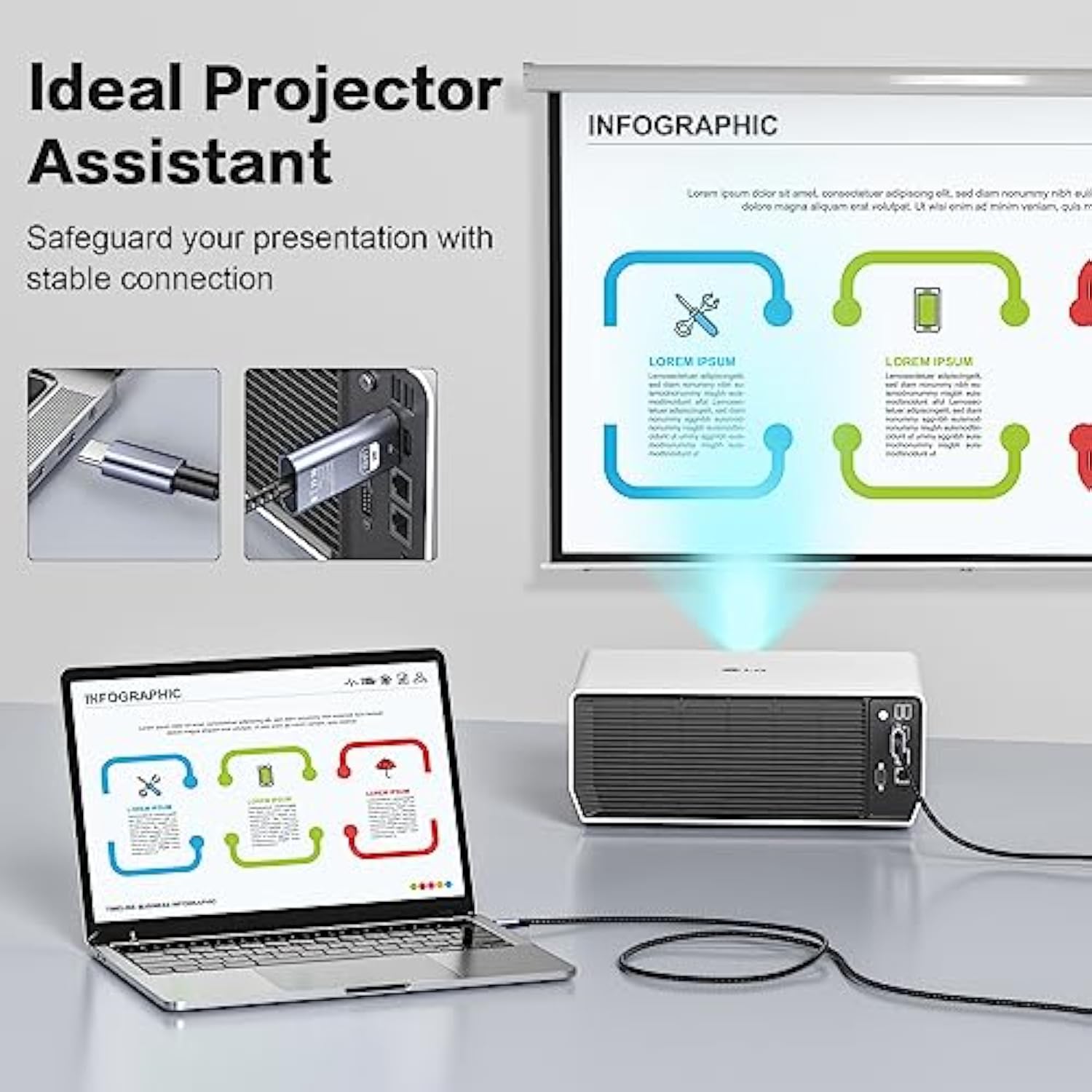 Usb C To Hdmi Cable 4K@60Hz 10Ft Braided Usb Type C To Hdmi Adapter For Home O