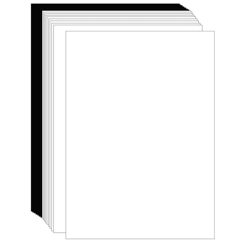 White Black Mixed Cardstock Paper, 30 Sheets Card Stock Thick Paper 92