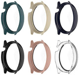 6Pack Screen Protector Case Compatible With Amazfit Gtr Mini (A2174) Smartwatch, Replacement Pc Slim Case Cover 3D Full Coverage Tempered Glass Screen Protector Case