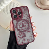 Magnetic Case for iPhone 15 Pro Max, Floral Flower Cute Aesthetic Case [Compatible with Magsafe] for Women Girls Rose Pattern Slim TPU Bumper