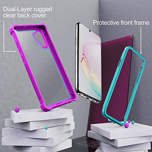 Case for  Galaxy Note 10 Plus Case With Screen Protector, Full Body Protective Hybrid Dual layer Shockproof Acrylic Back Case Cover for Galaxy