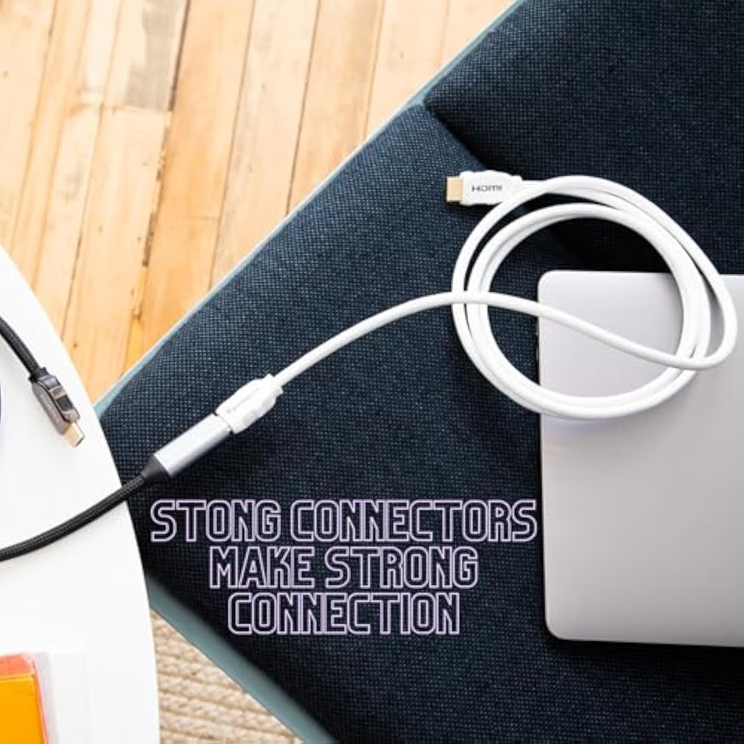 8K Hdmi Cable (20Ft) White,8K 60, 4K 120, And Up To 10K Resolution, Earc,Qft,