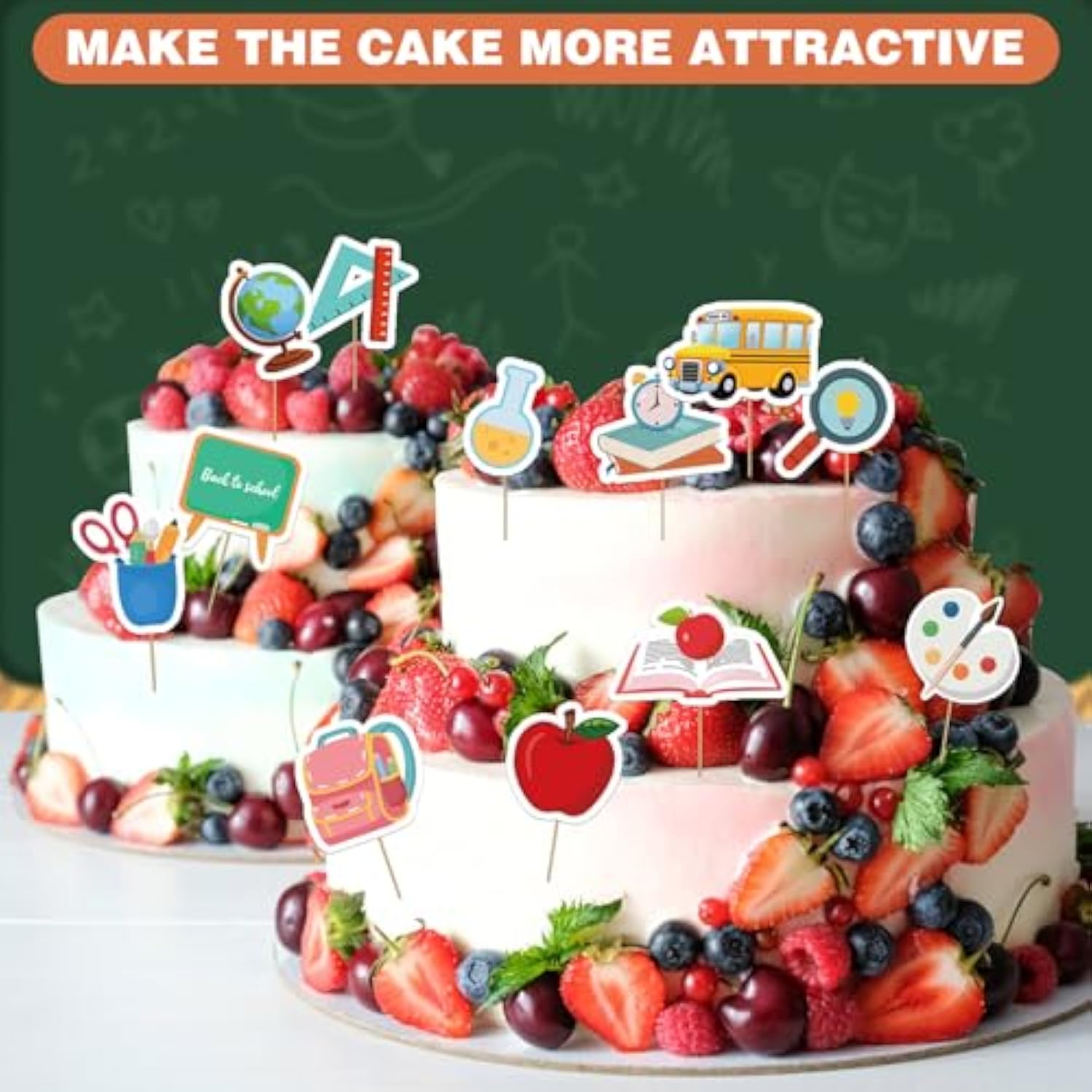 36Pcs Back To School Teacher Cupcake Toppers, Creative And Easy To Operate Decorations Cupcake Picks Book, School Safe Cupcakes & Teacher Cupcake Toppers Applicable For Opening Ceremony