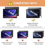 Galaxy Tab S9/S9 Fe 5G Case, Multi-Angle Stand Cover Compatible With Samsung G