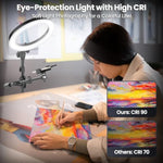 Ring Light With Stand For Phone, Ring Light Tripod For Iphone With Light, Overhead Camera Mount 10.5" With Remote, Phone Tripod With Light For Video Recording/Live Streaming/Cooking