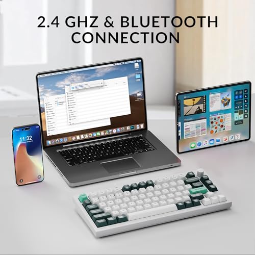 Q1 He Wireless Custom Keyboard Rapid Trigger Qmk Launcher 2.4 Ghz Bluetooth 5.2 With Gateron Double-Rail Magnetic Switch, Rgb Compatible With Mac Windows Linux (Hot-Swappable)