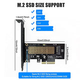 M.2 Nvme Ssd To Pcie 3.0/4.0 X4 Adapter With Aluminum Heatsink Solution Supports 2280, 2260, 2242, 2230 Solid State Drives