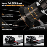 Phone Holder with Metal Hook Clip, Air Vent Mount for All Smartphones, Black