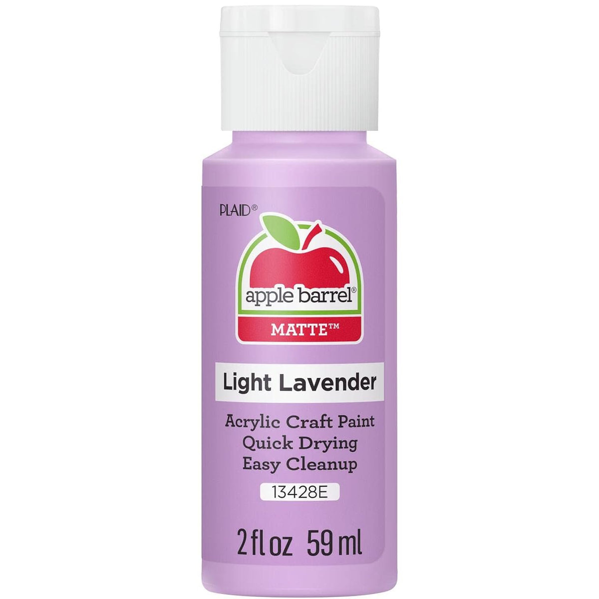Apple Barrel Acrylic Paint, Light Lavender 2 fl oz Classic, Easy To Apply DIY Arts And Crafts, Art Supplies With A Matte Finish