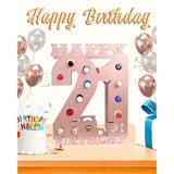 21St Birthday Mini Wooden Liquor Bottle Display Shelf 21St Birthday Decorations For Her Unique Birthday Gifts (Pink)