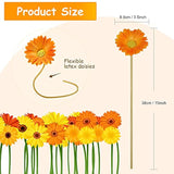 18 Pieces Artificial Gerbera Daisies Flowers Fake Daisy Faux Boho Daisy Flowers Bouquet 15 In For Boho Birthday Decorations Wedding Home Decor (White,Pink,Yellow,Orange,Rose,Coral)