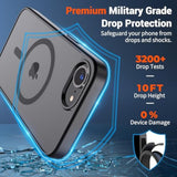 Magnetic For Iphone 16E Case (Compatible With Magsafe)( Grade Drop Protection) Slim Translucent Matte Shockproof With Anti-Fingerprint Phone Case 2025,Black