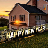 Extra Large Happy New Year 2026 Banner 120x20 Inch Yard Party Decor