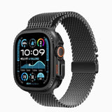 2 In 1 Metal Case Compatible With Apple Watch Ultra 3/2/1 49Mm, Rugged Shockproof Metal Bumper Case With Back Cover For Iwatch 49Mm (Black)