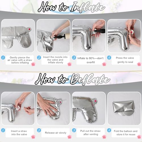 Happy Father's Day Balloons, Silver 16 Inches Father Foil Letter Balloons with Star Heart Balloon for Father's Day Dad Birthday Appreciation Family Gathering Celebration BBQ Party Decorations Supplies