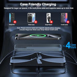 Wireless Car Charger Pad, Large Wireless Charging Pad For Car Non Slip Car Phone Holder Wireless Charger Compatible With Iphone 16 Pro Max 15 14 13 12, Samsung, Google (1 Meter Cable)