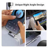 UGREEN USB C to 3.5mm Audio Adapter Type C Aux Headphone Jack DAC Stereo Mic HiFi Right Angle Dongle Compatible with iPhone 16 15 Pro Max/15 Pro/15 Plus, iPad Pro, Galaxy S24 Ultra Pixel 9 Pro, Gray