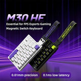 M30He Rapid Trigger Gaming Keyboard,Hall Effect Magnetic Switch One Handed Hot Swap Rgb Wired Mechanical Keyboard Adjustable Actuation 8K Hz Polling Rate Macro Keypad For E-Sports Gamer (Black)