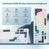 Kg98 Mechanical Keyboard,Hot Swappable Custom Gaming Keyboard,Pre-Lubed Linear Switches,Rgb Sidelit,Tri-Mode 98 Keys Compact Layout For Gaming/Typing/Win/Mac/Pc