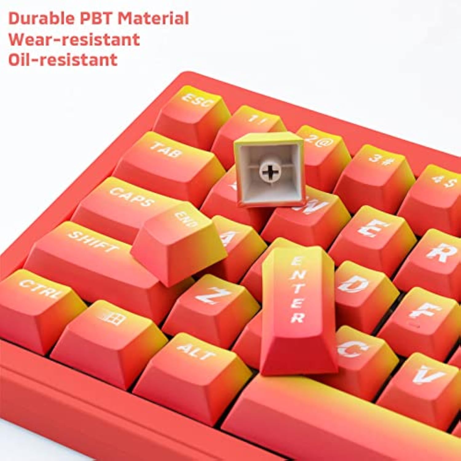 Pbt Keycaps 133 Keys Flame Gradient Keycaps Cherry Profile Dye-Sublimation Cus