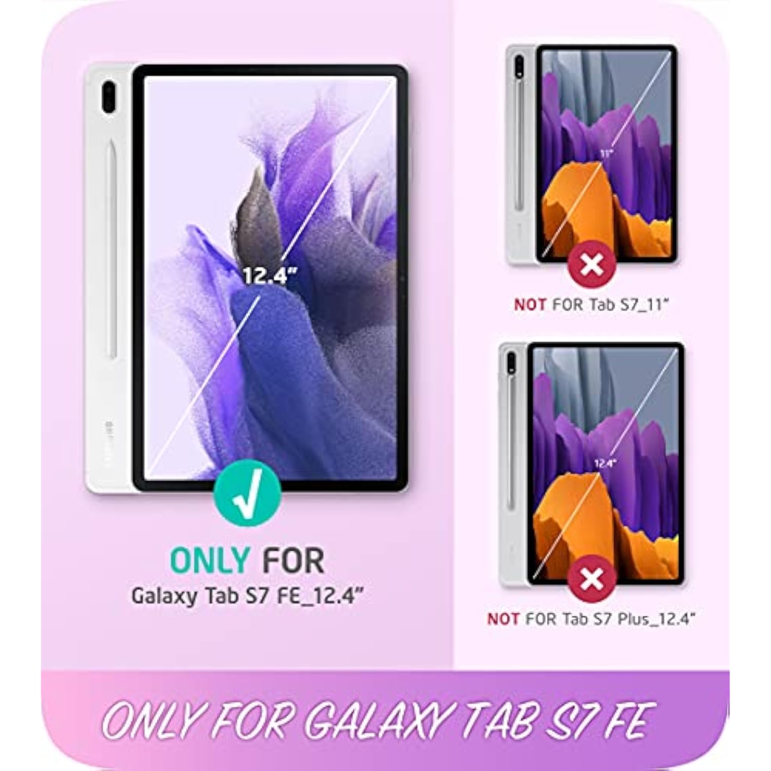 i-Blason Cosmo Case for Samsung Galaxy Tab S7 FE 12.4" 2021 Release Case, Full