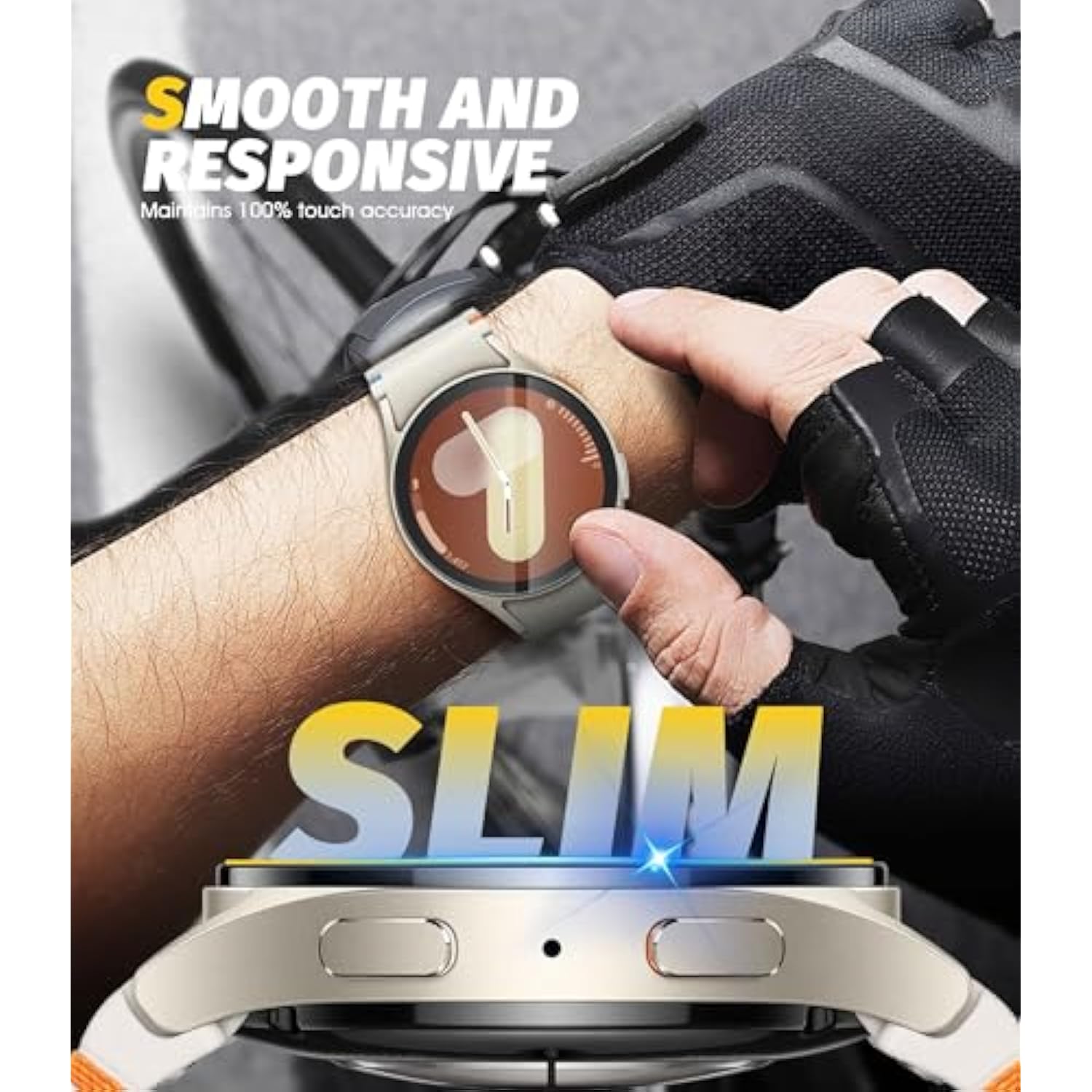 (2 Pack) Tempered Glass Watch Screen Protector For Samsung Galaxy Watch 7 40Mm/Watch 6 40Mm, With Auto Alignment Tool 9 Hardness High Definition Anti-Scratch Bubble Free