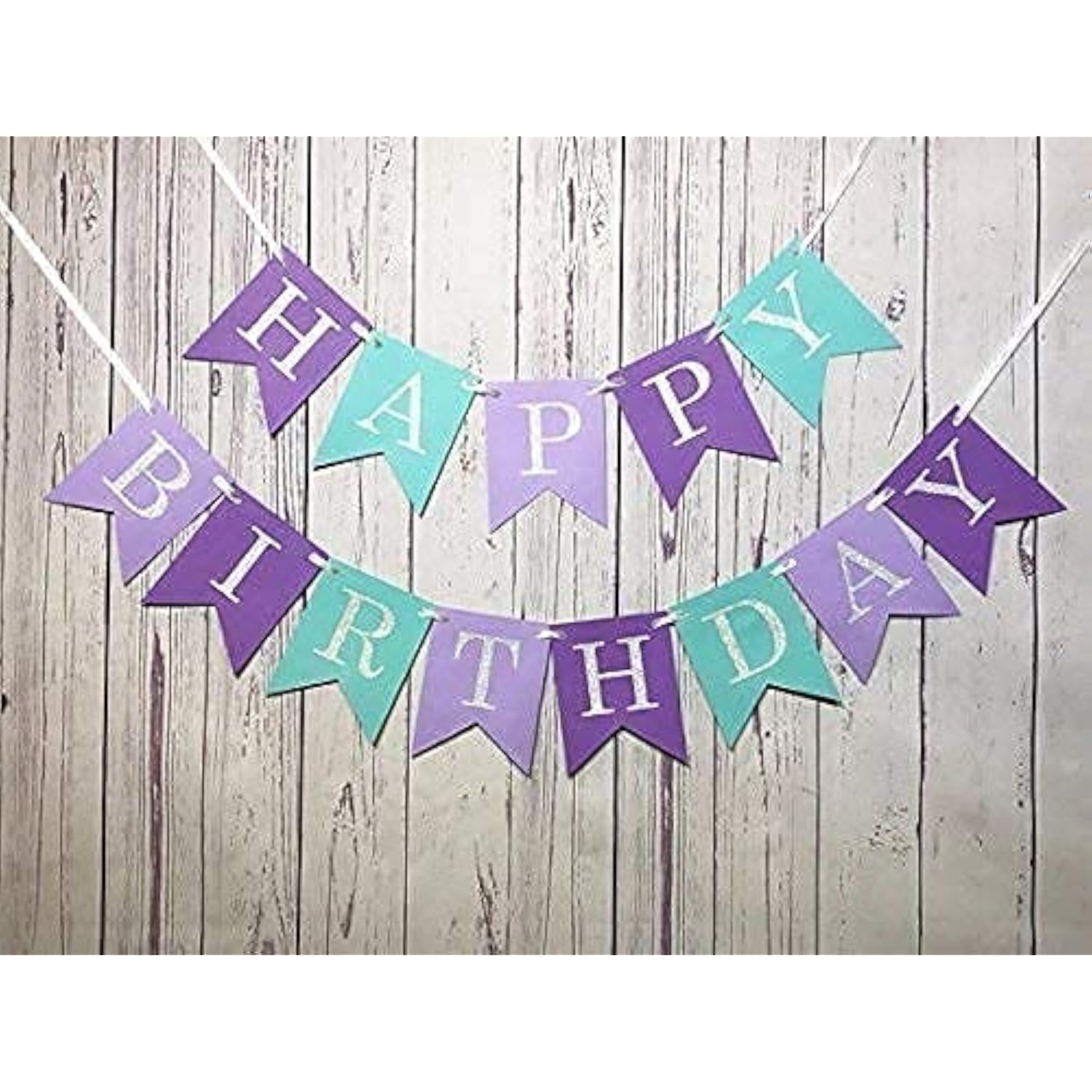 Glitter Mermaid Under The Sea Happy Birthday Banner Baby Girl Boy Birthday Party Decoration
