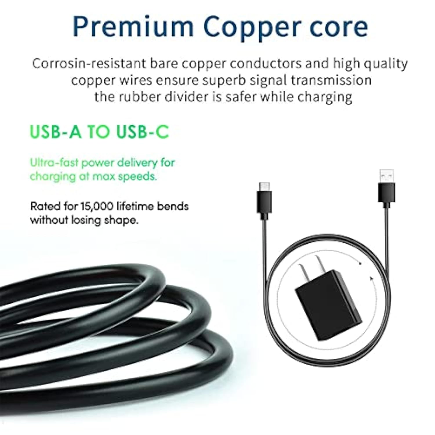 Phantom 2 Charger 5Ft Usb C Fast Charger Charging Cable Cord Compatible With For Bushnell Phantom 2 Charger, Treblab Hd77/Hd-Max Speaker, Comiso E6 E26 Earbuds, Ampcaddy Version 3 Pro Max Speaker