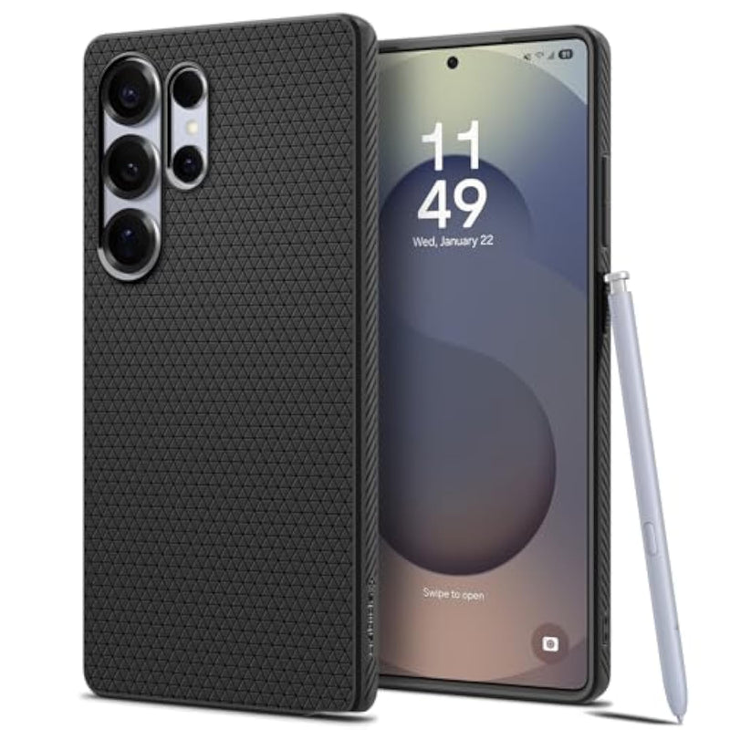 Spigen Liquid Air Designed for Galaxy S25 Ultra Case (2025) [No Magnet Ring], [Military-Grade Protection] - Matte Black