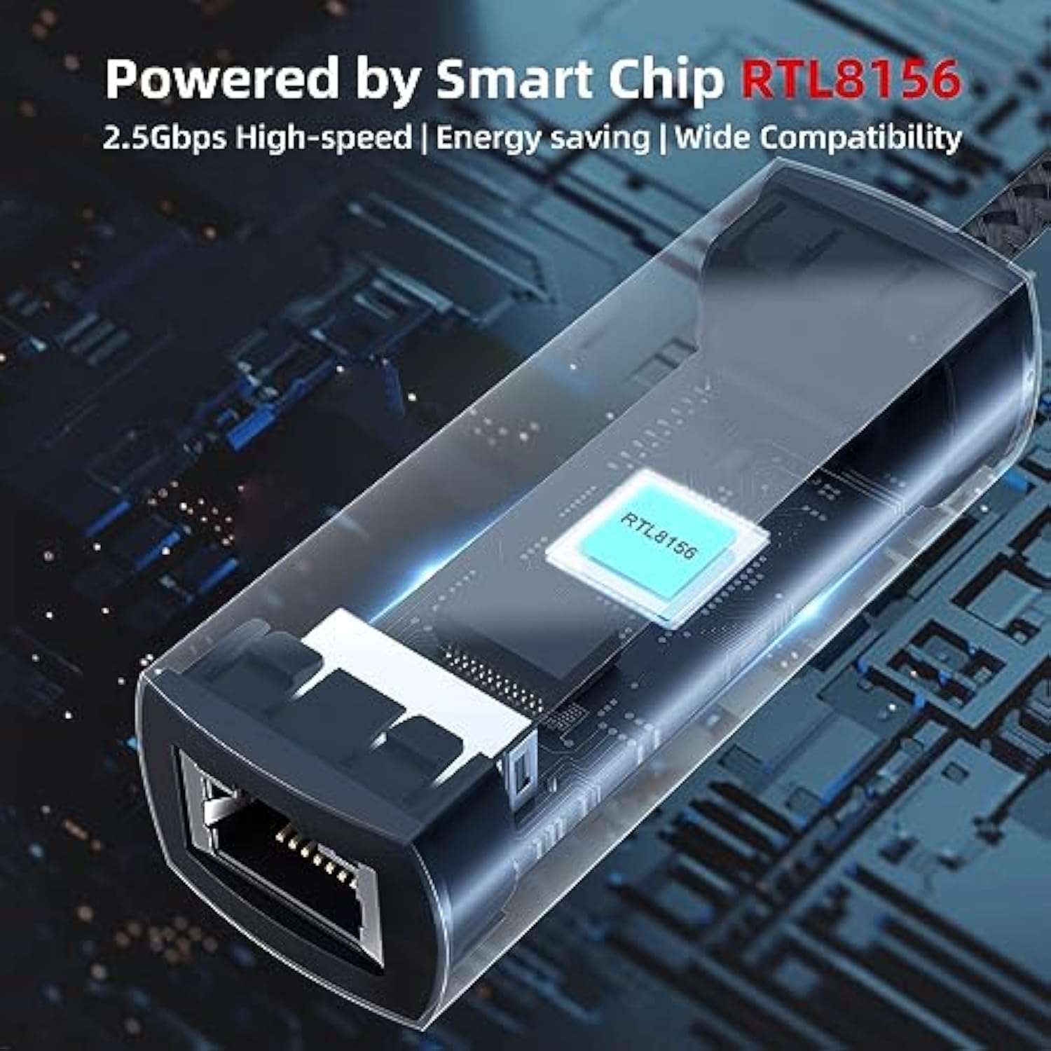 Usb-C 2.5Gb Ethernet Adapter, Usbc To Rj45 Lan Connector,2.5 Gigabit Network C