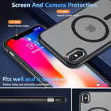 For Iphone X Xs Case, Iphone X Case With Screen Protector, Iphone Xs Phone Case Compatible With Magsafe, Magnetic Military Grade Shockproof And Dropproof Phone Case, Silky Soft Touch, Black