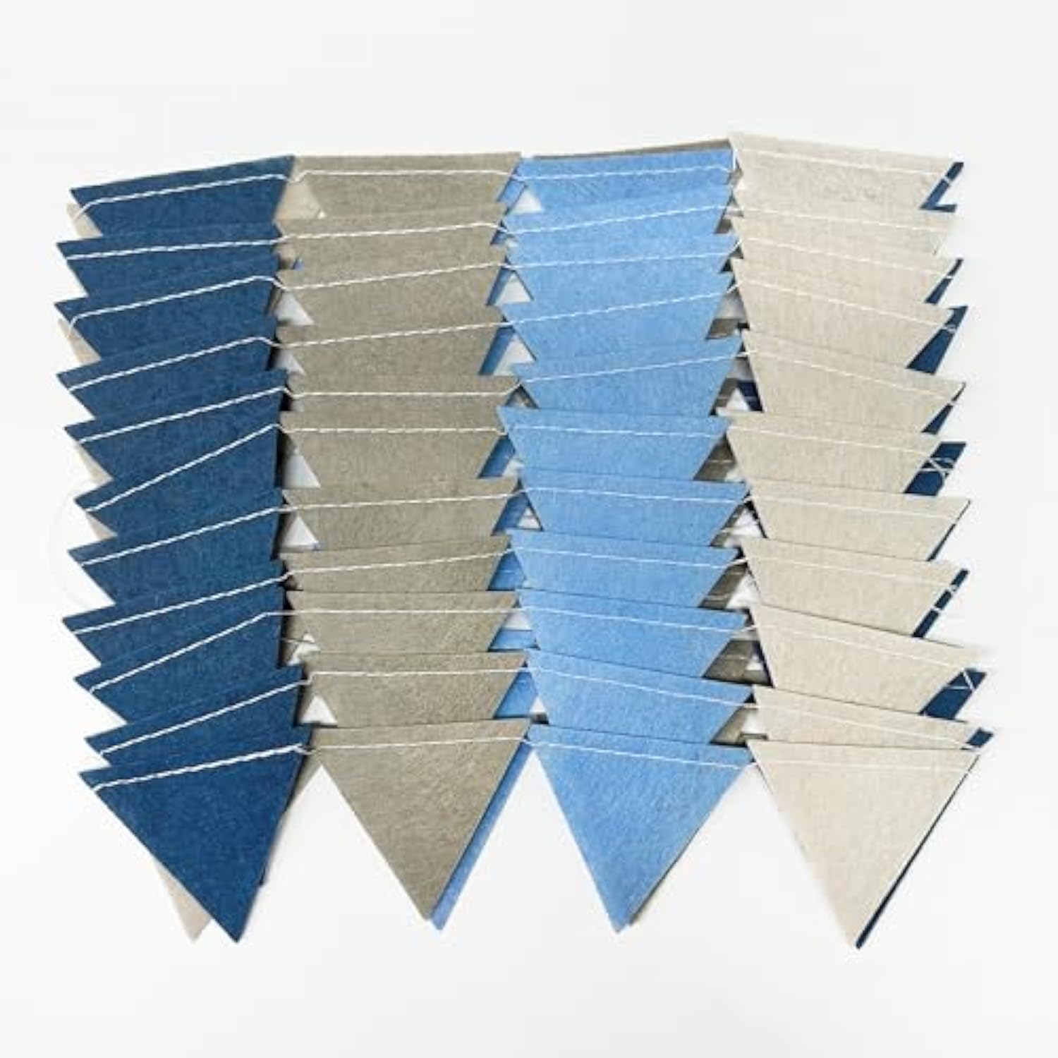 Dusty Blue Party Decoration Gray Blue Felt Hanging Triangle Mini Bunting Pennant Banner Flag For Baby Shower Birthday Wedding Nautical Ahoy Achor Bridal Shower Engagement Party Classroom Nursery Decor