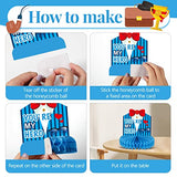 12PCS Father's Day Honeycomb Centerpieces Dad's Day Tables Decorations Honeycomb Balls Happy Fathers Day Themed Party Supplies for Dad's Birthday Family Home Party Decor Favor for Photo Backdrop