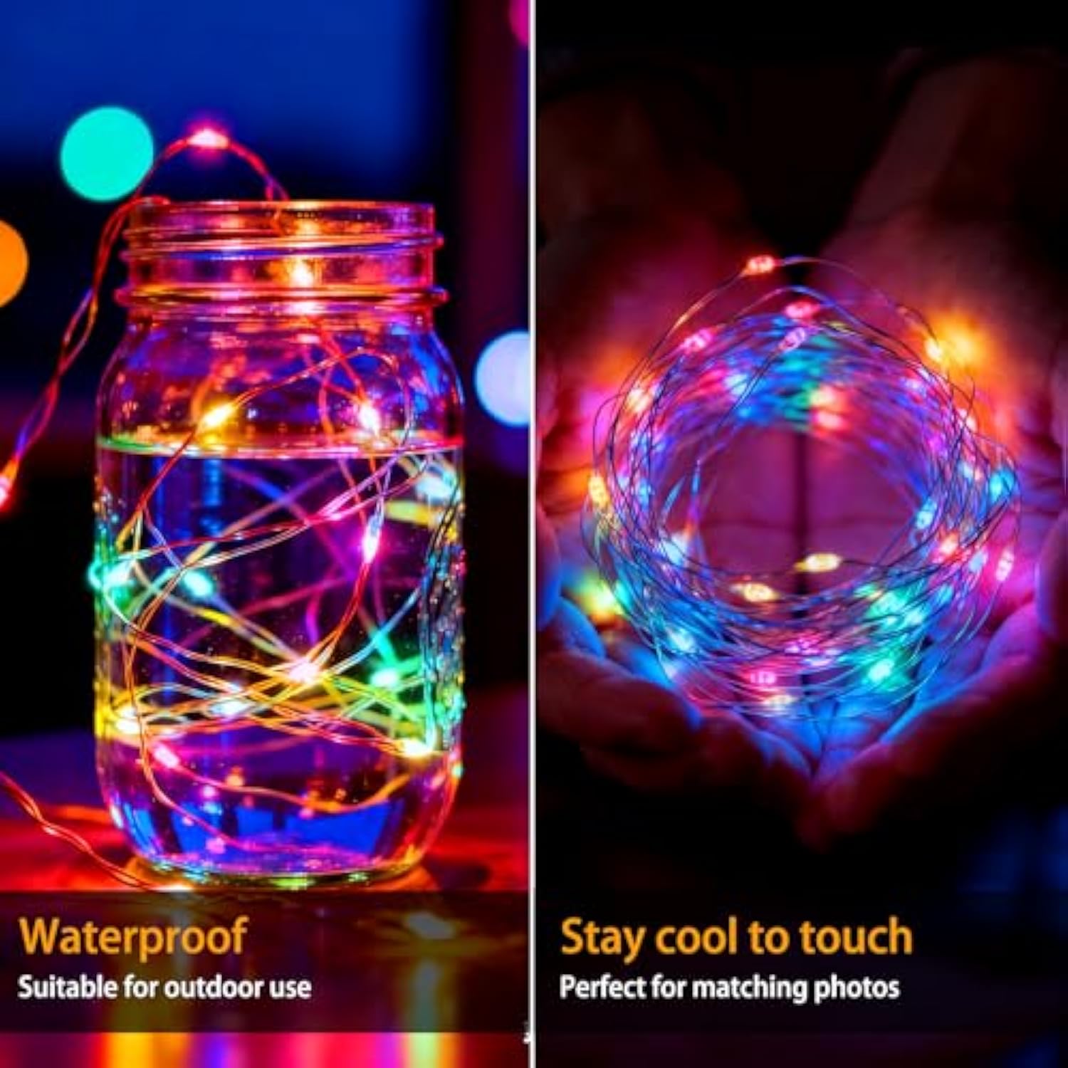 Fairy Lights Battery Operated Mini Starry String Lights, 12 Pack 30 Leds 10 Ft Silvery Copper Wire Lights Multicolor, Wo