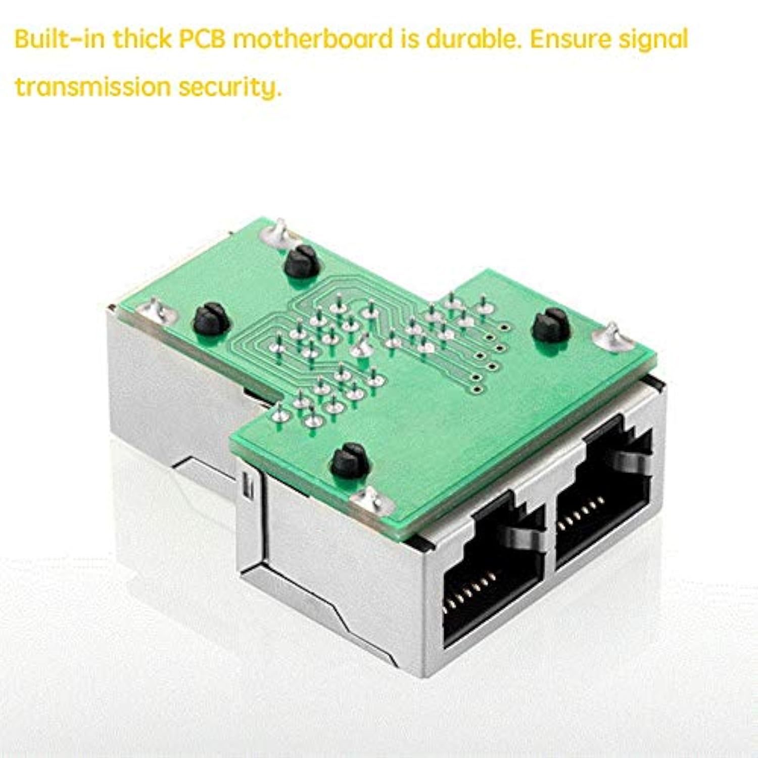 Rj45 Splitter Adapter, Usb 1 To 2 Network Connector Dual Lan Ethernet Socket 8